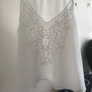 Brandy Melville floral cut out tank